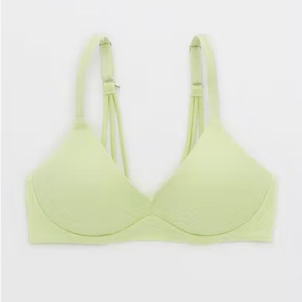 aerie smoothez wireless Lime Green Bra